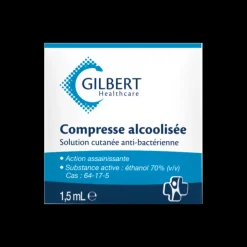 Tampons imprégnés d'alcool à 70% (boite de 1000)