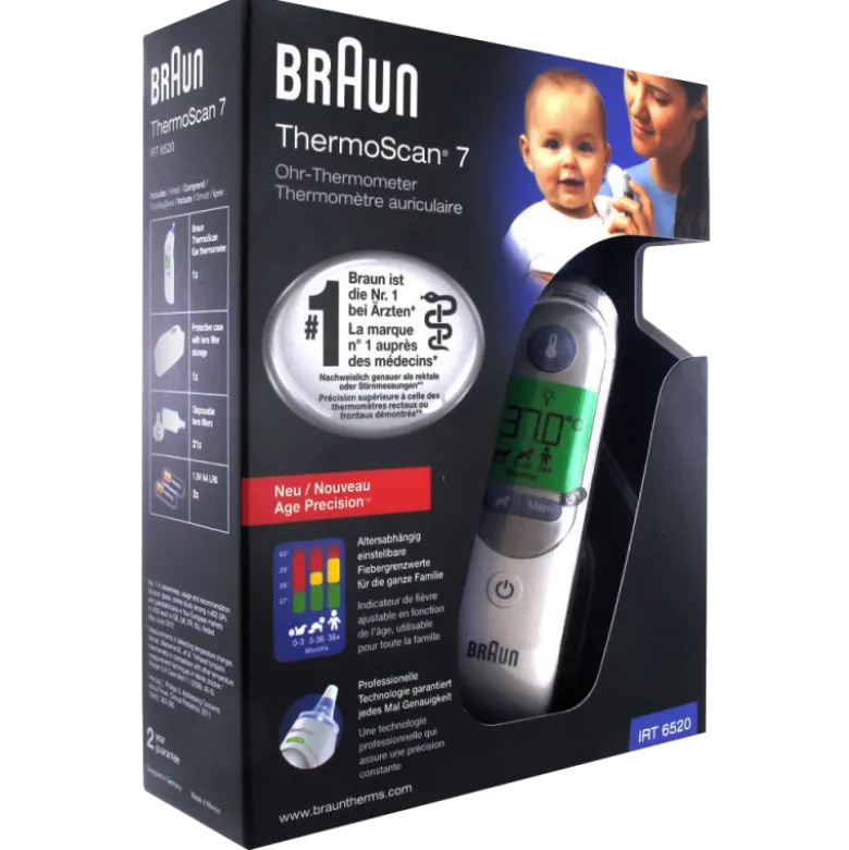 Thermomètre auriculaire infrarouge Braun Thermoscan 7 IRT6520
