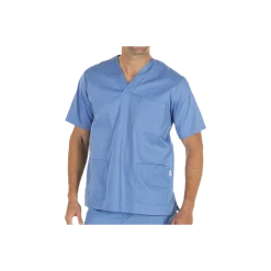 Tunique médicale mixte polyester/coton (bleu)